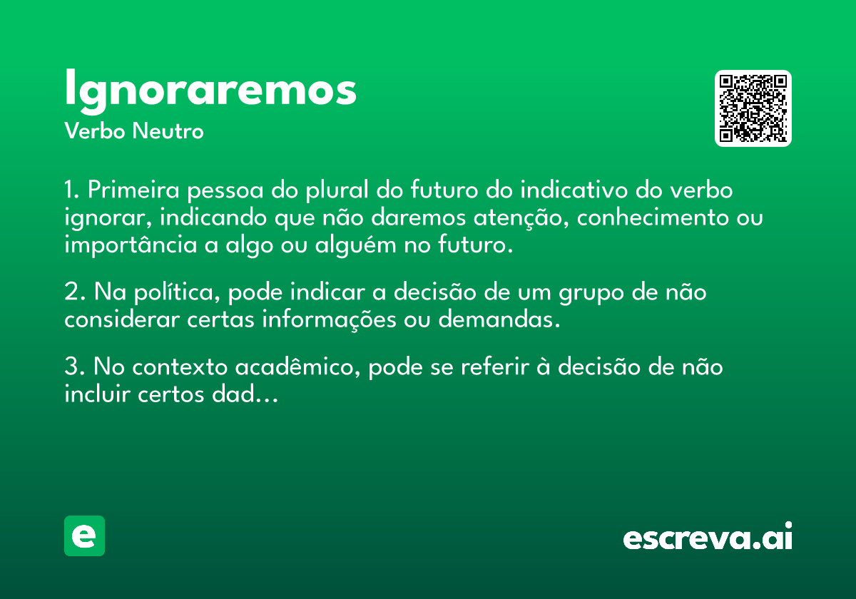ignoraremos