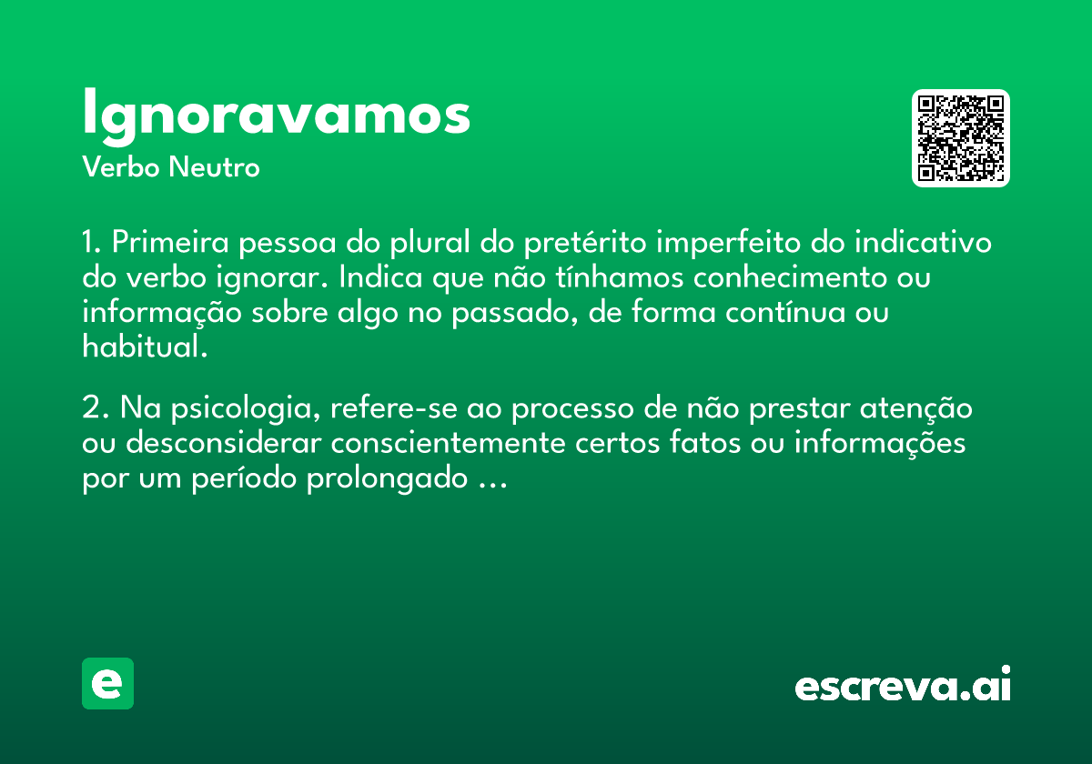 ignoravamos