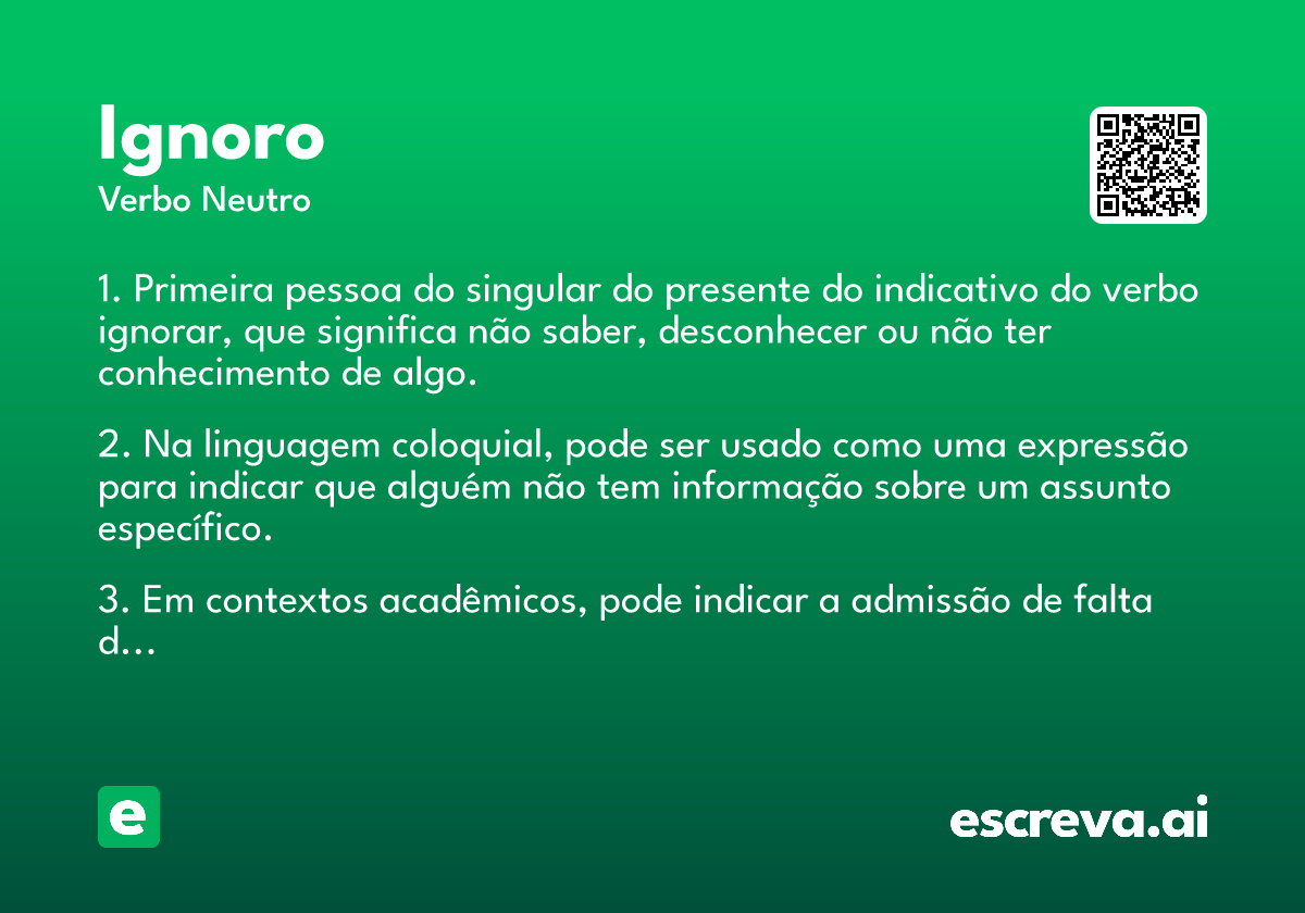 ignoro