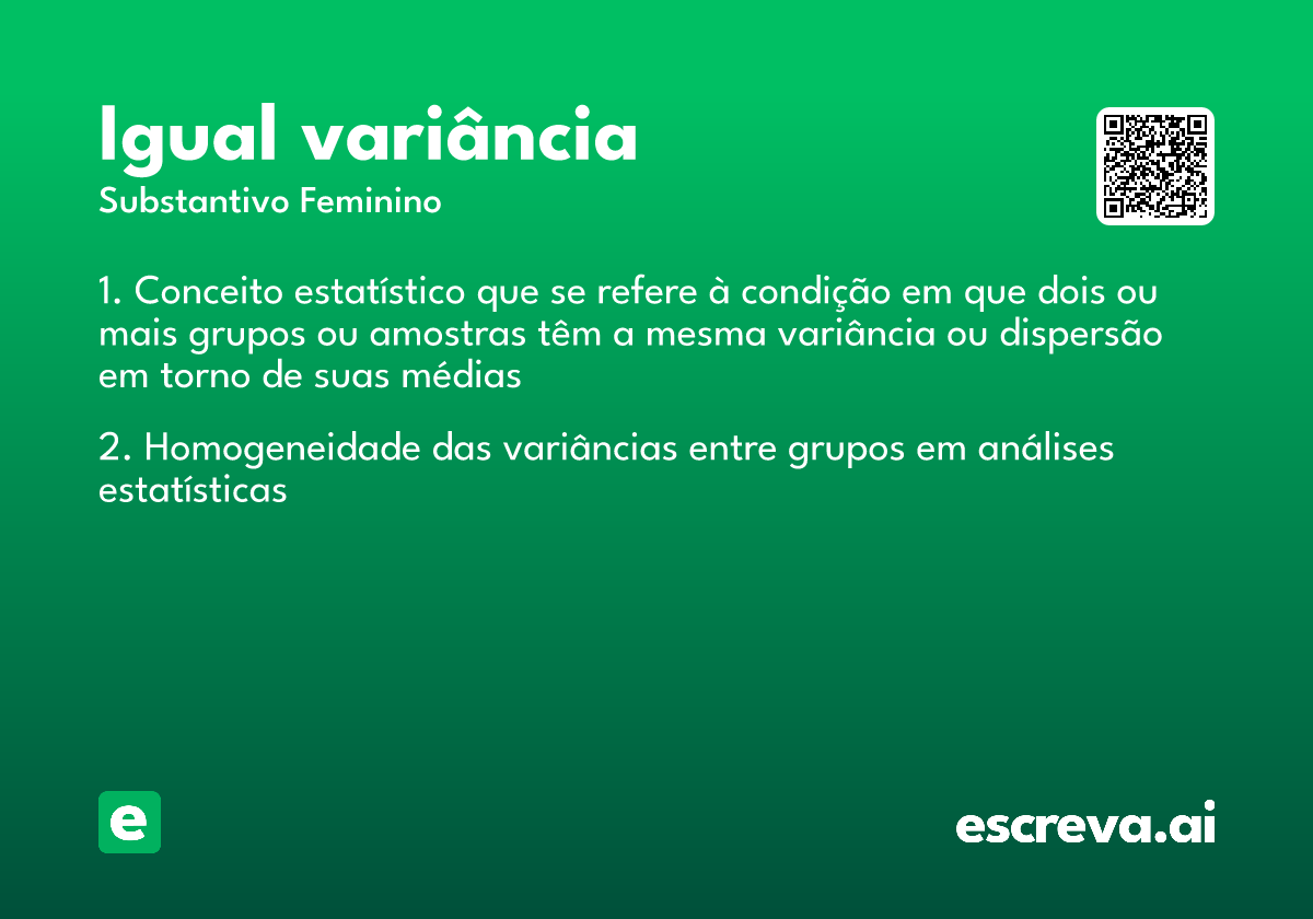 igual variância