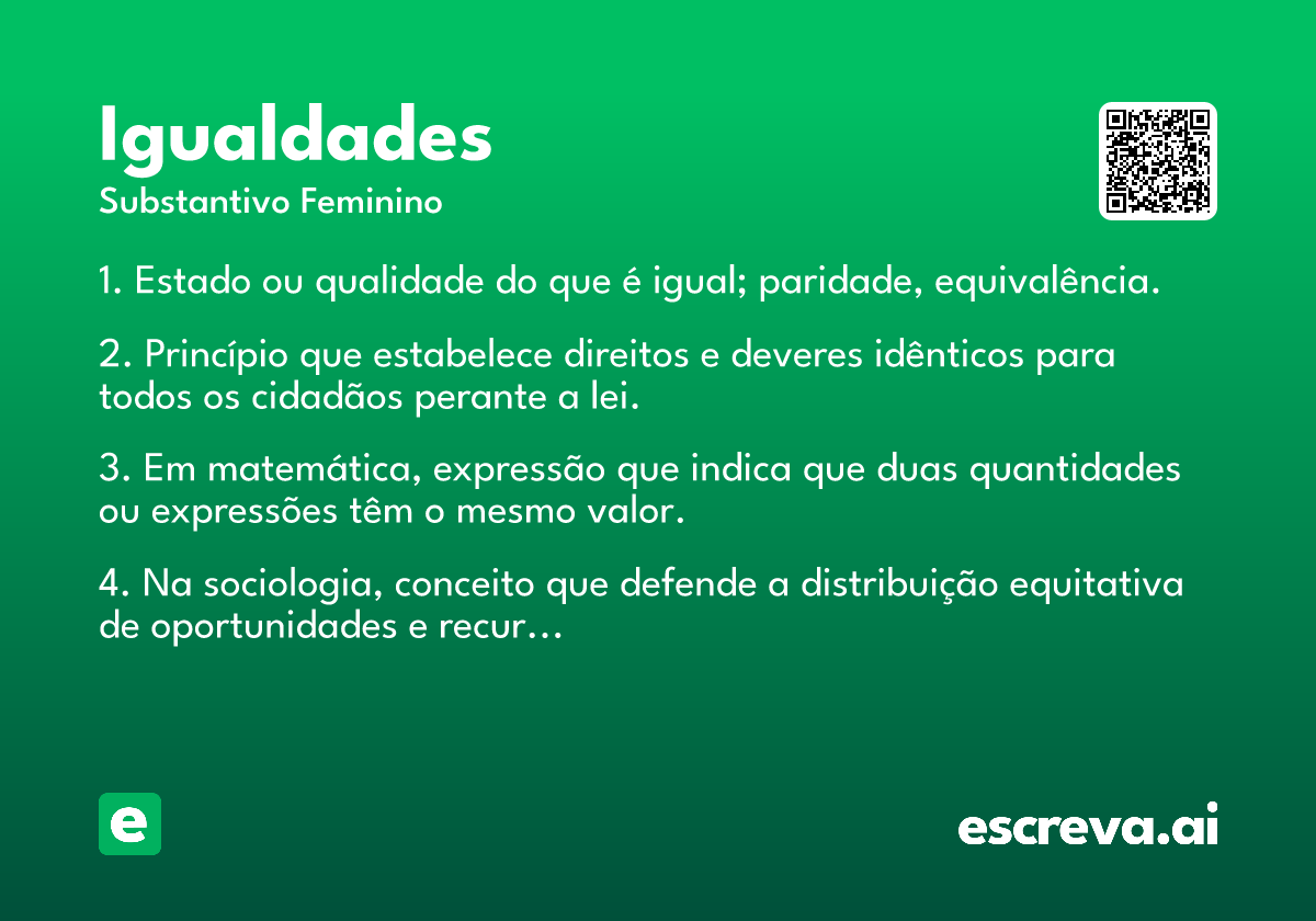 igualdades