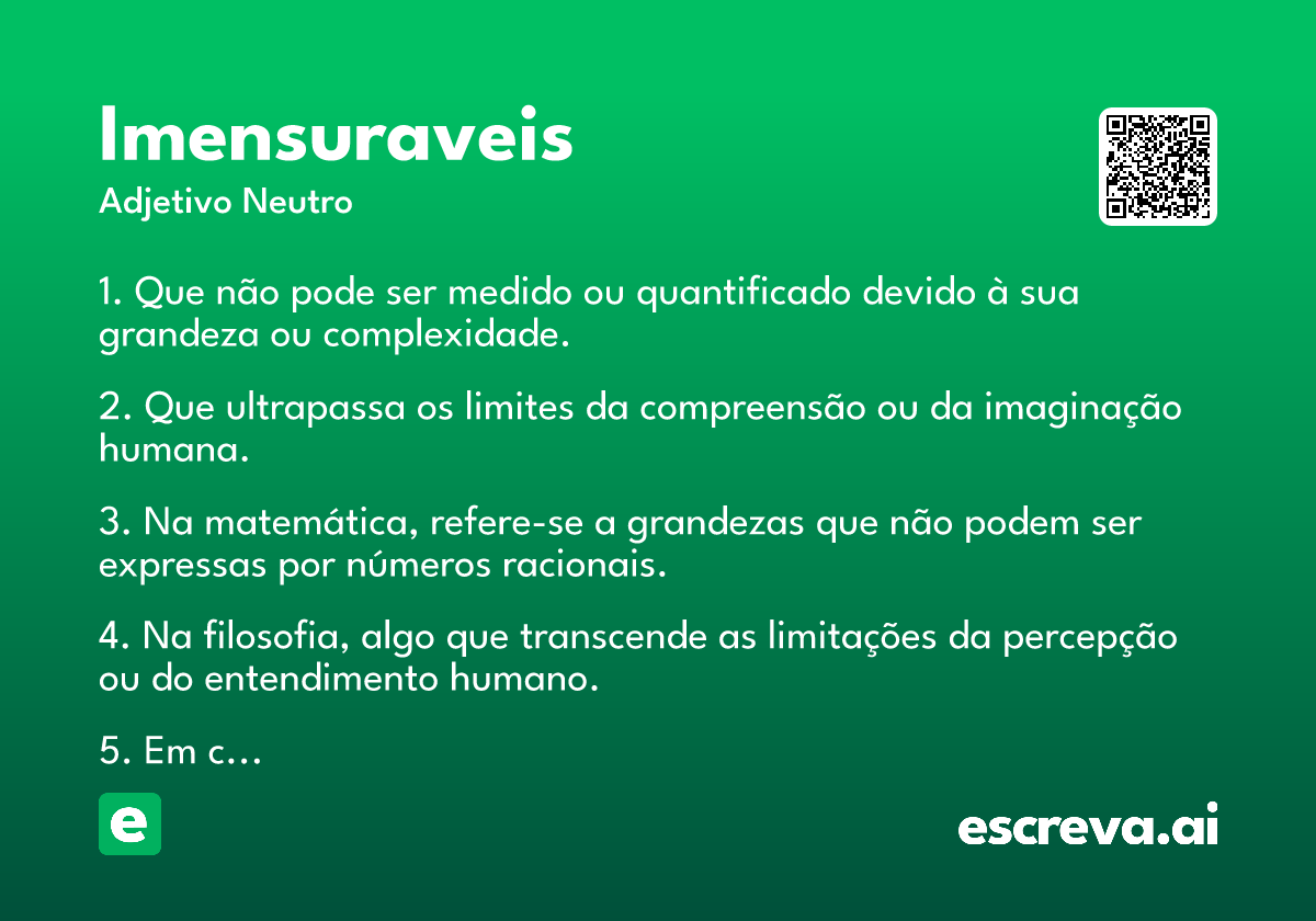 imensuraveis