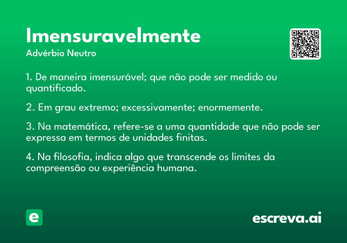 imensuravelmente