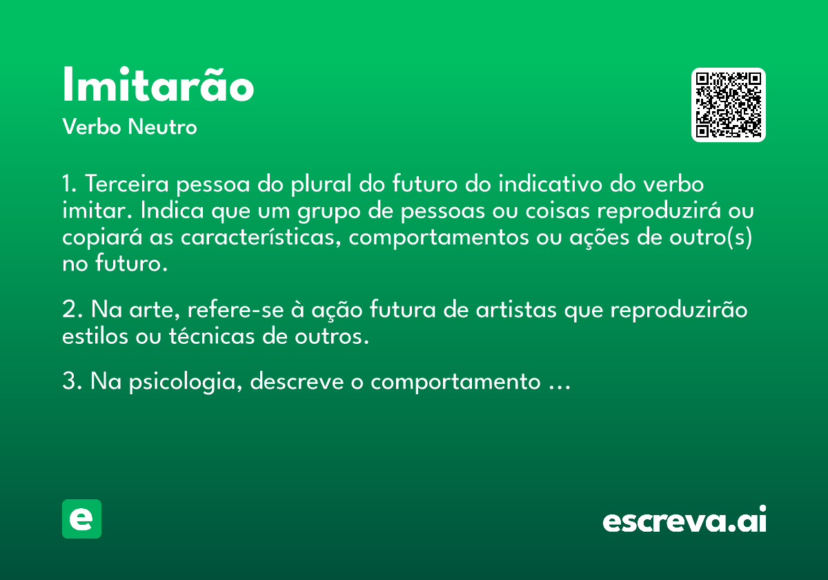 imitarão