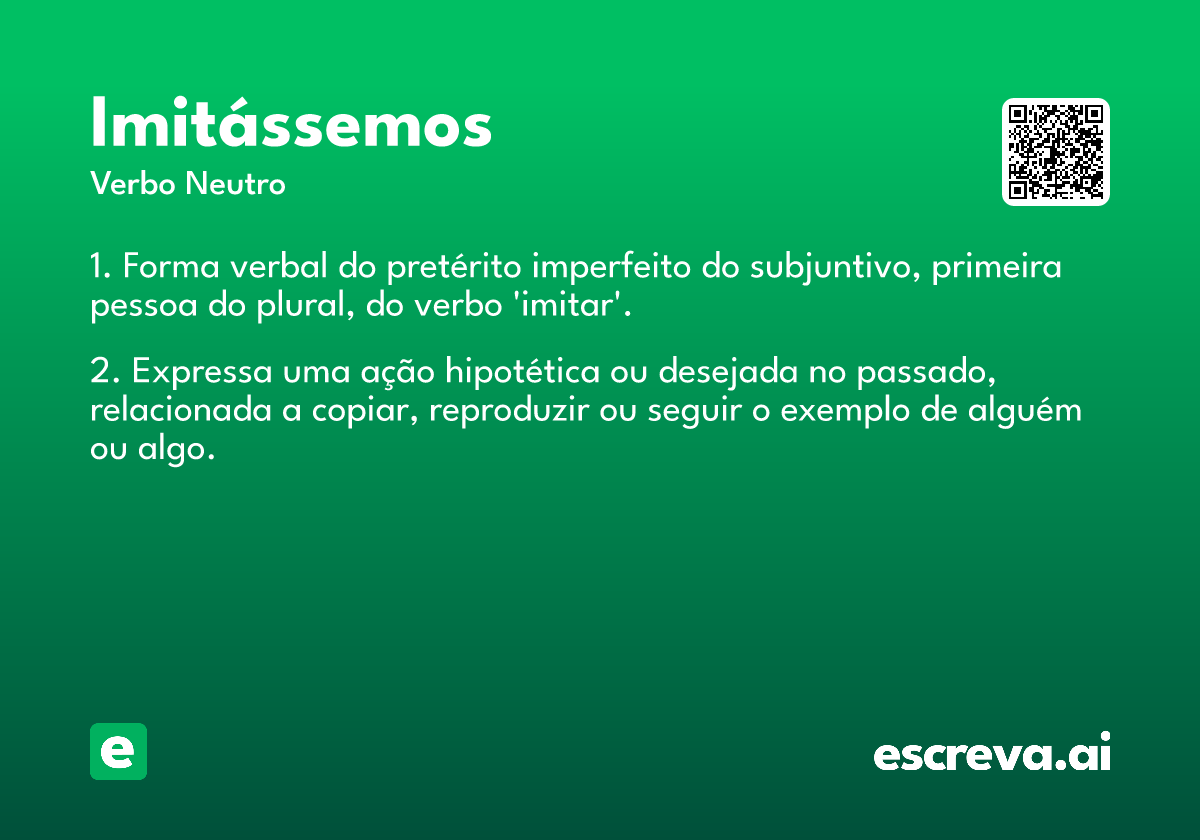 imitássemos