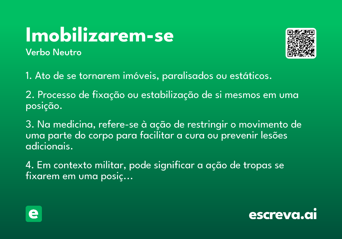 imobilizarem-se