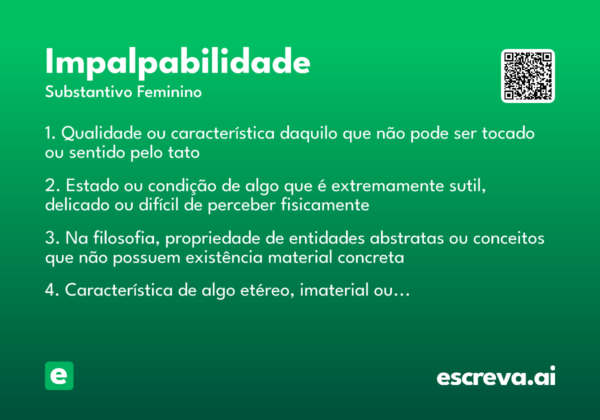 impalpabilidade