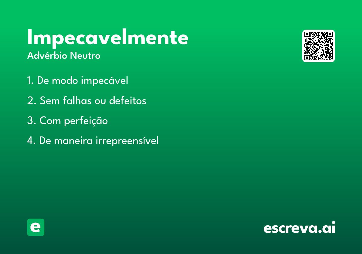 impecavelmente