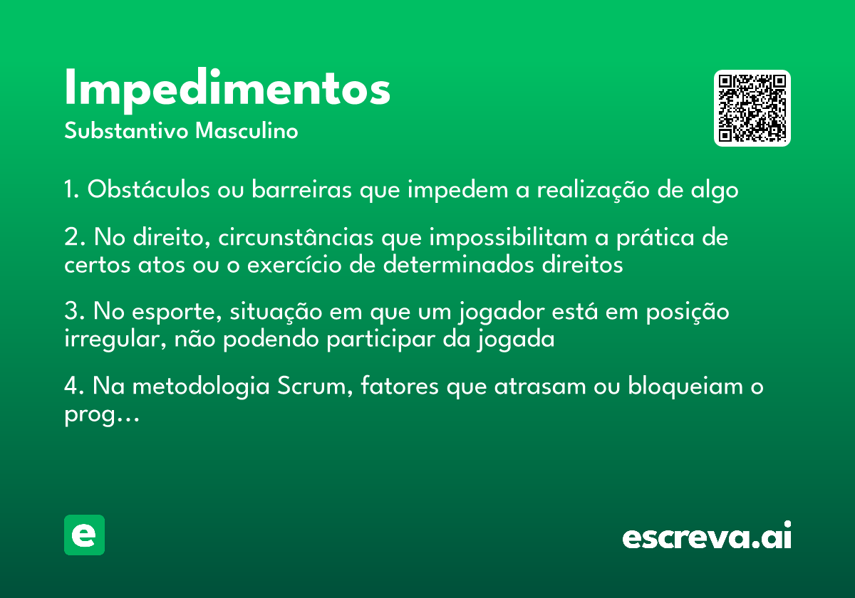 impedimentos