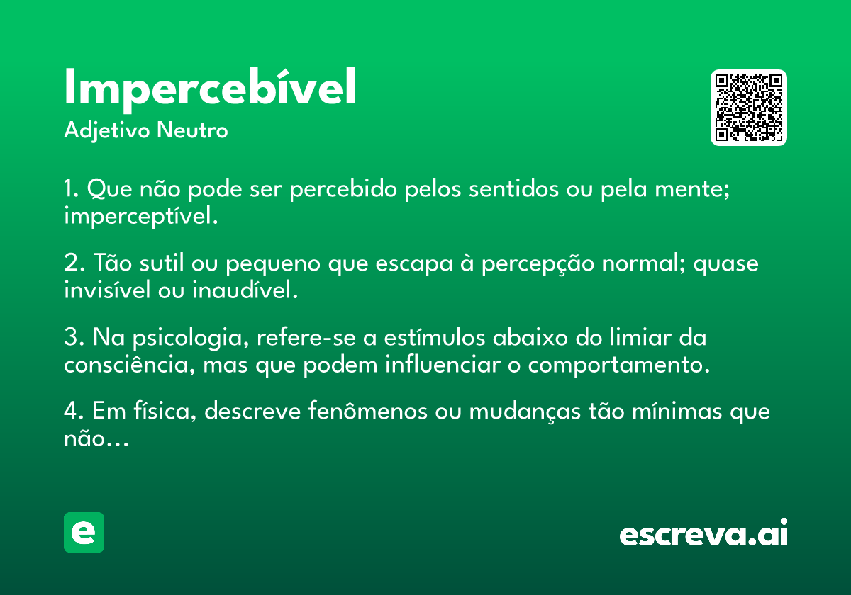 impercebível