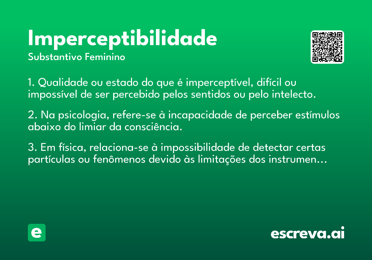 imperceptibilidade