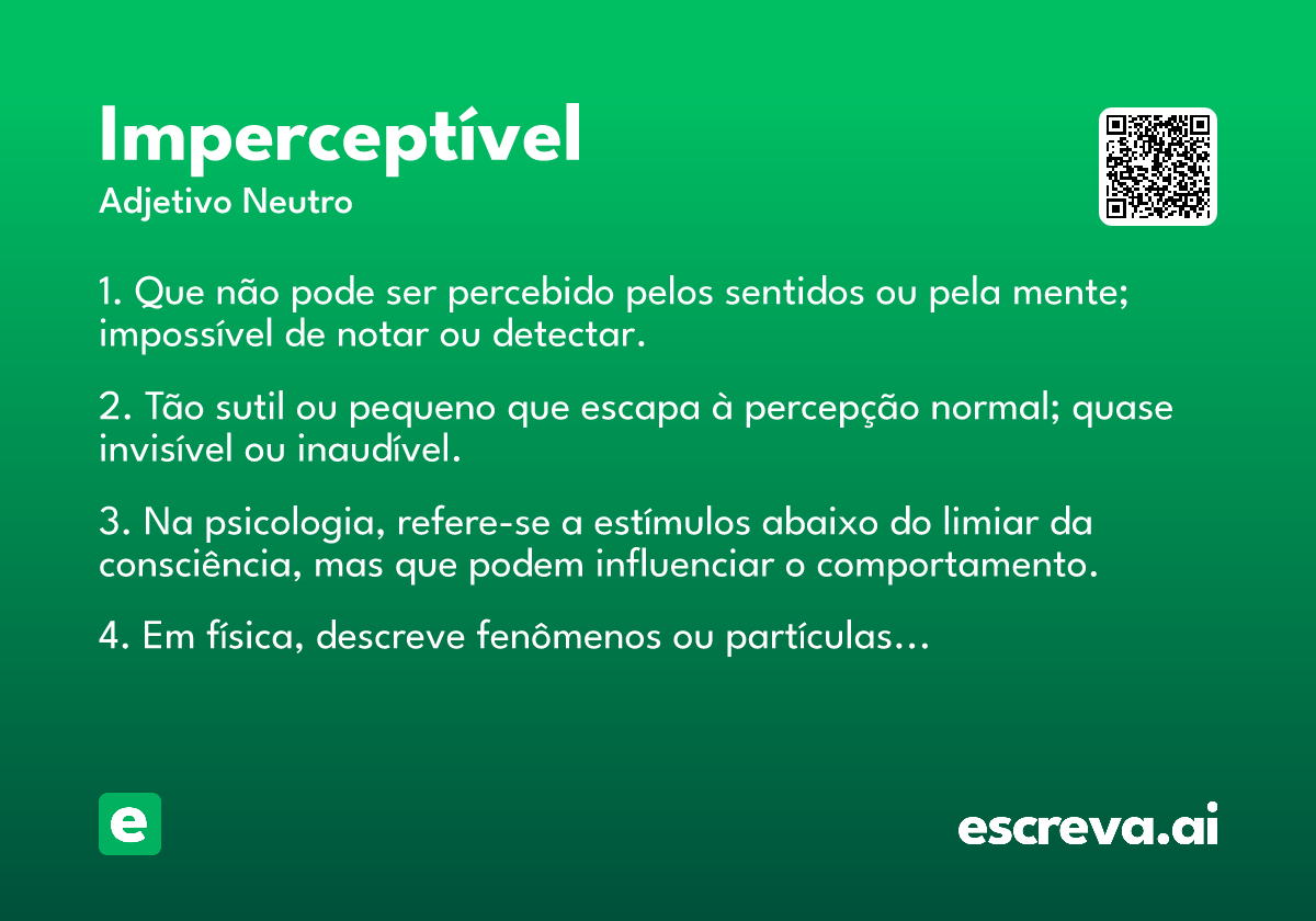 imperceptível