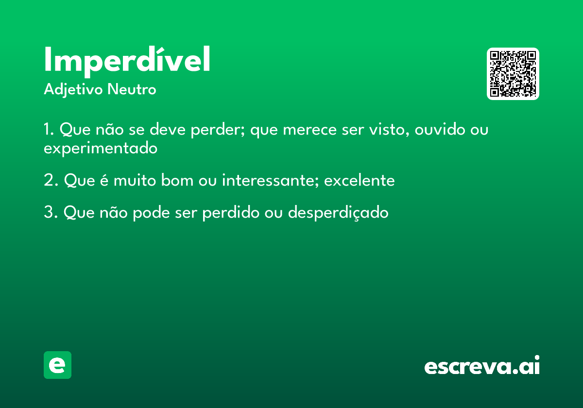 imperdível