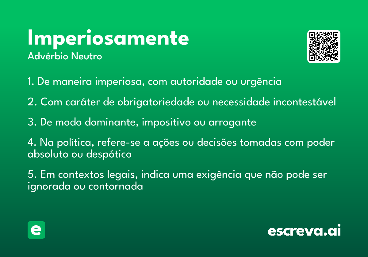 imperiosamente