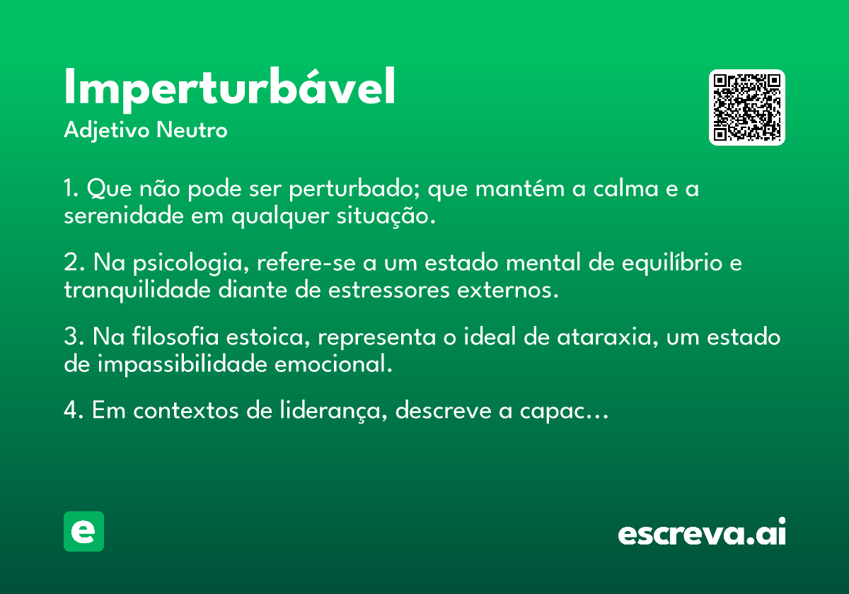 imperturbável