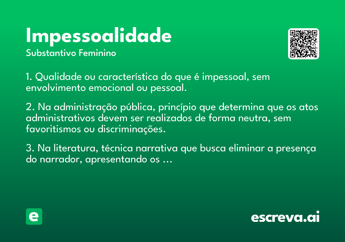 impessoalidade