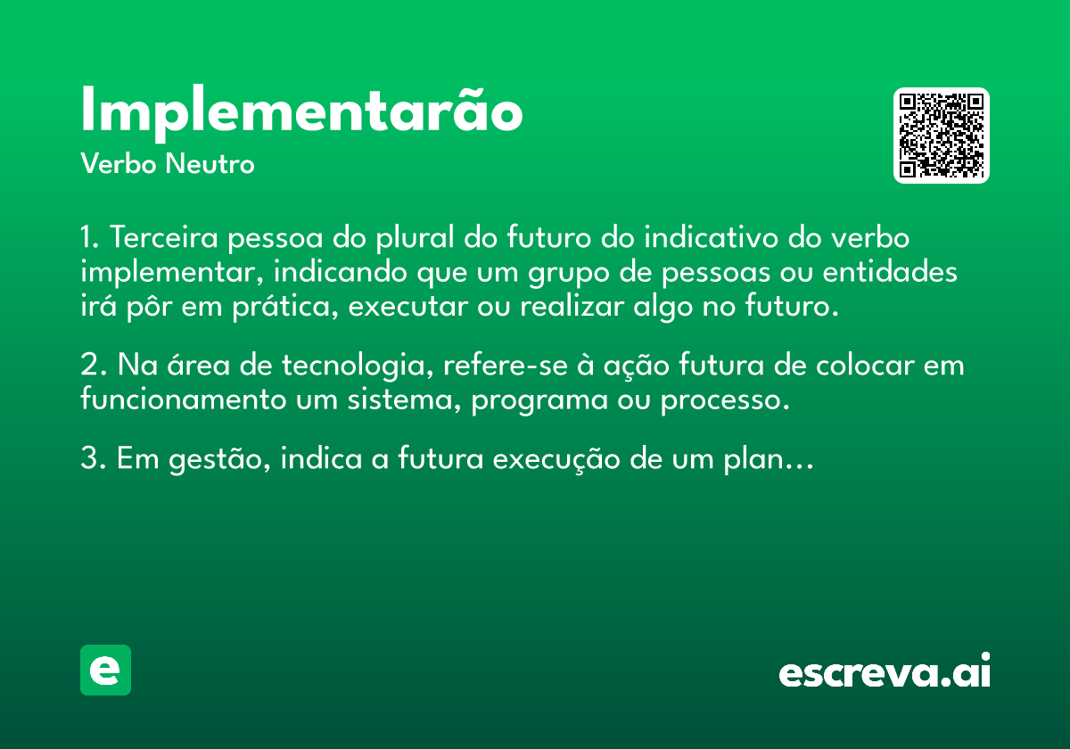 implementarão