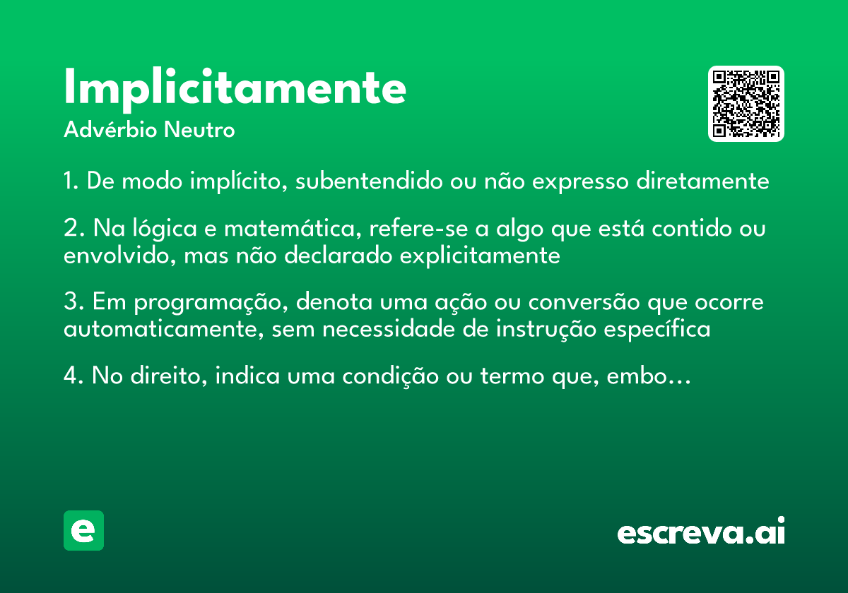 implicitamente