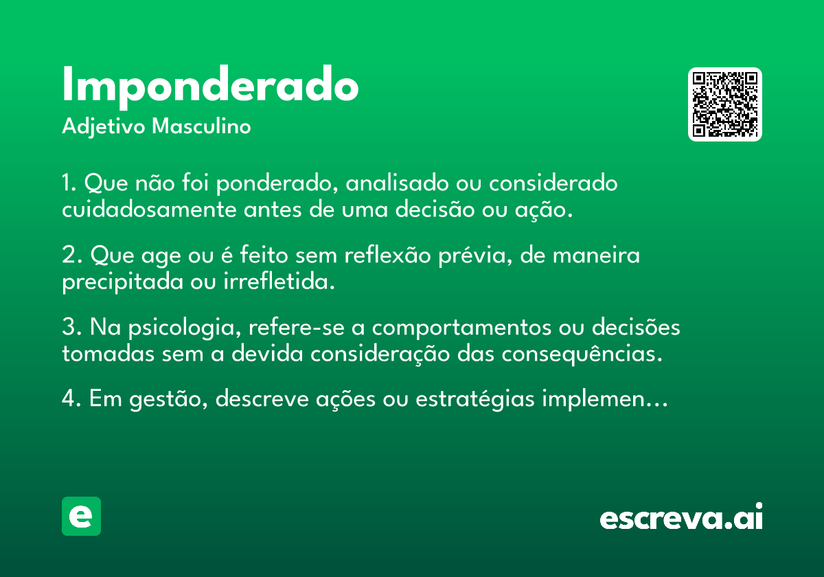 imponderado
