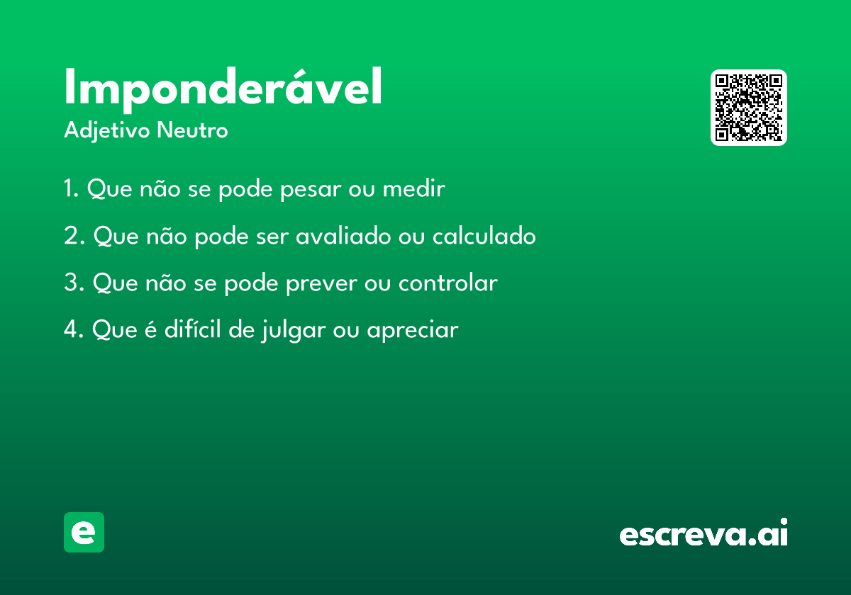 imponderável