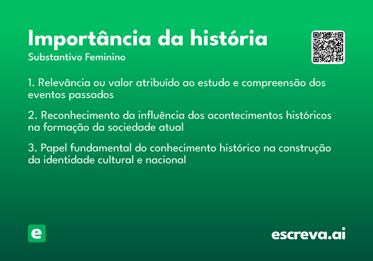 importância da história