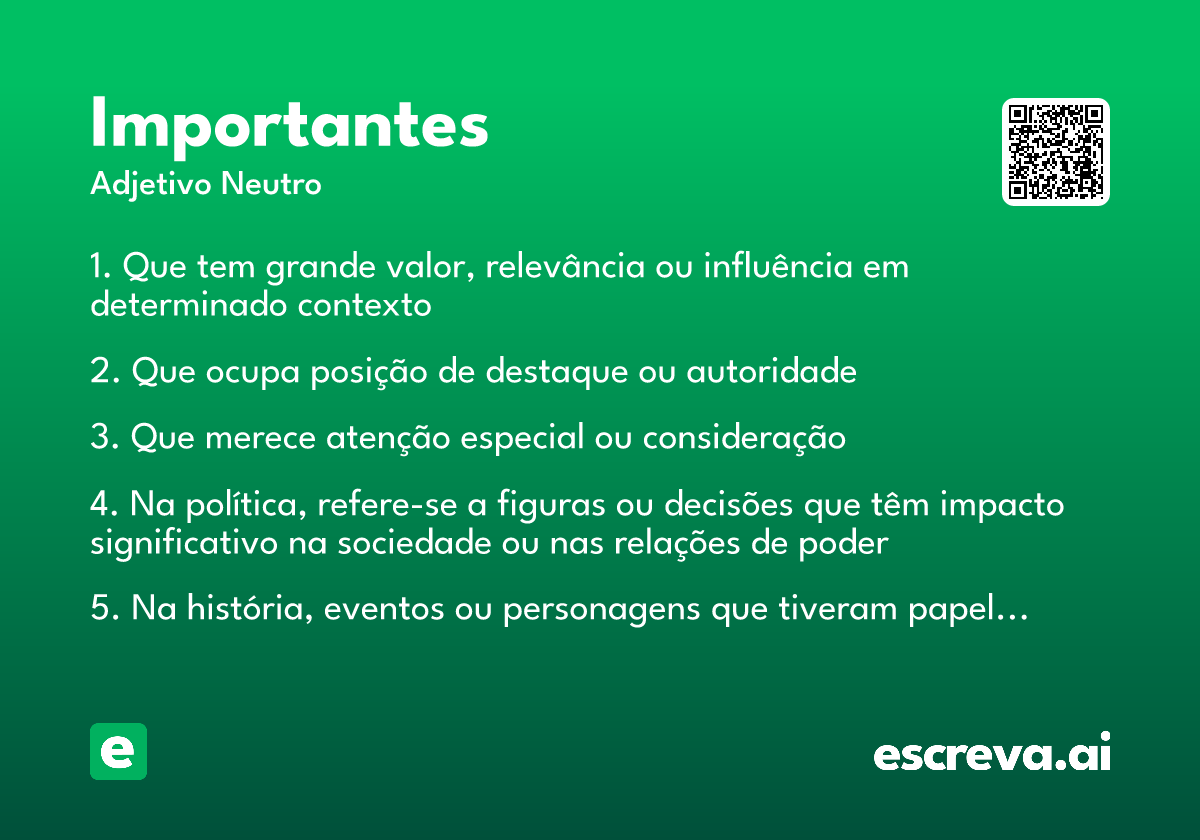 importantes