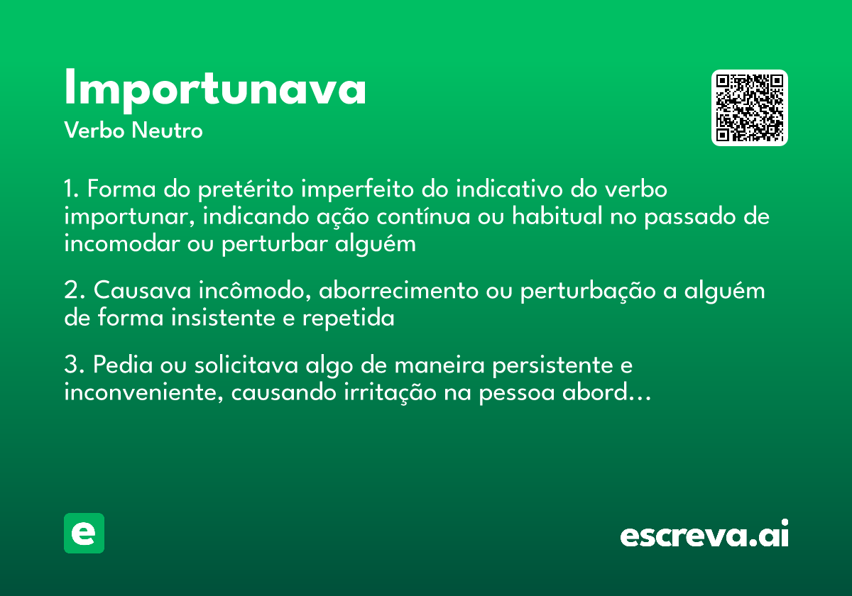 importunava