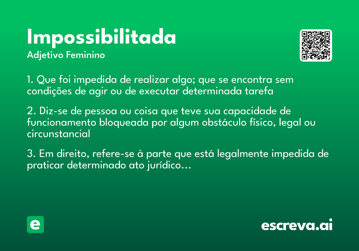 impossibilitada