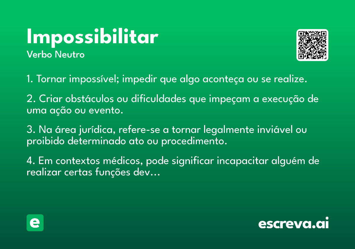impossibilitar