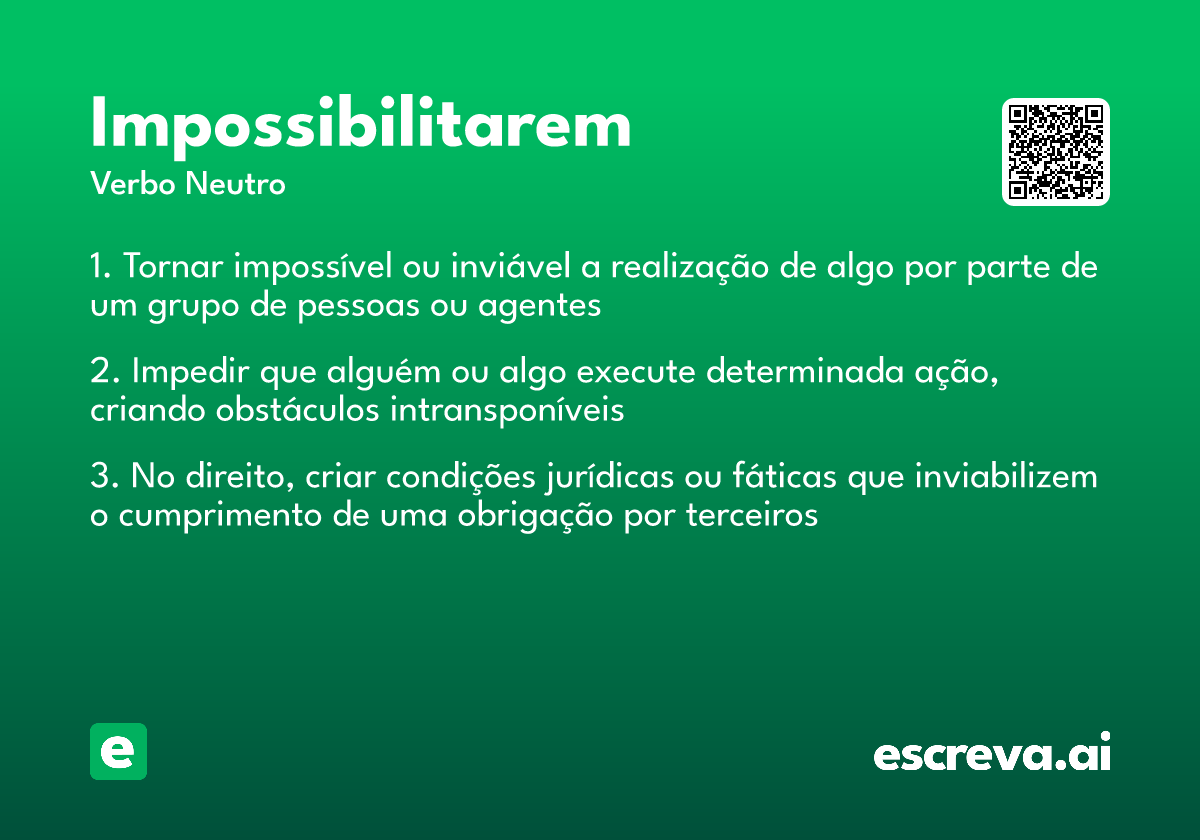 impossibilitarem