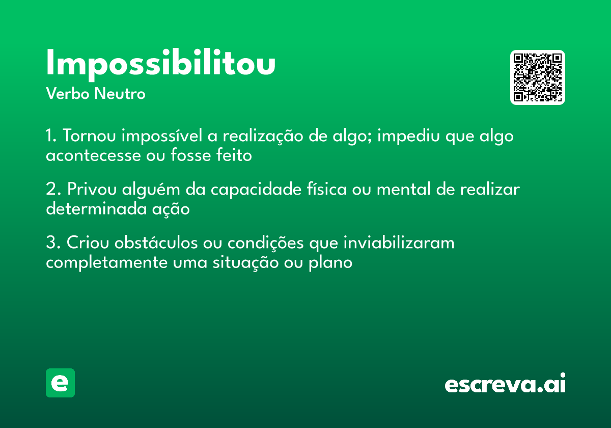impossibilitou