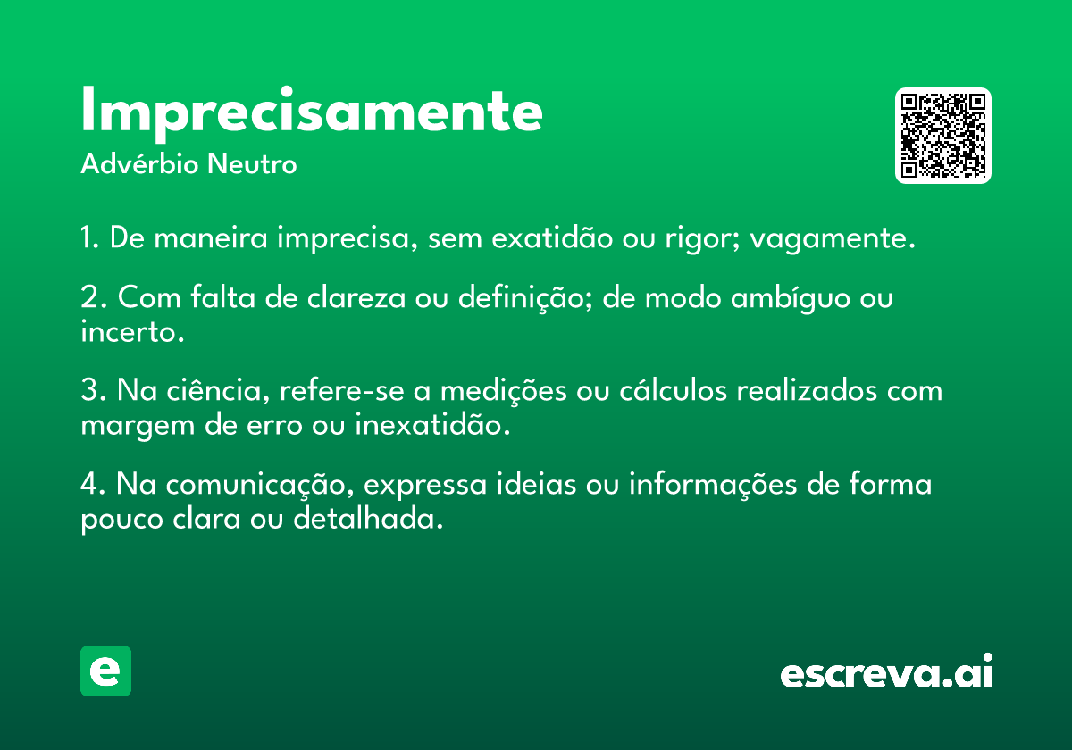 imprecisamente