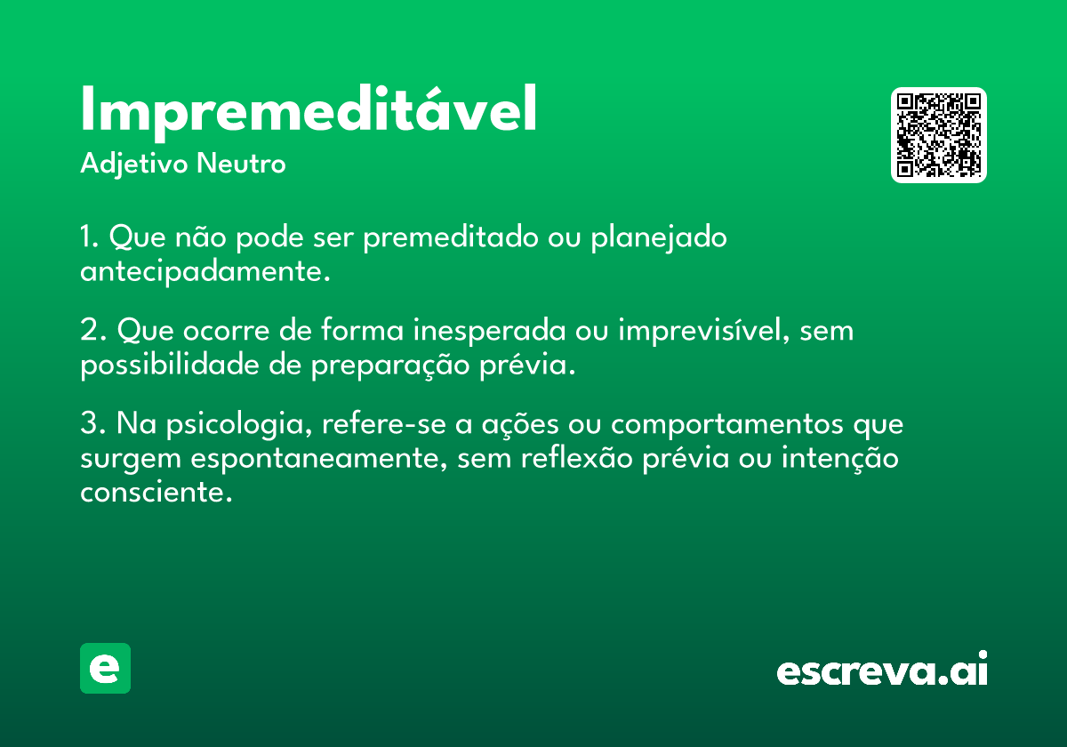 impremeditável