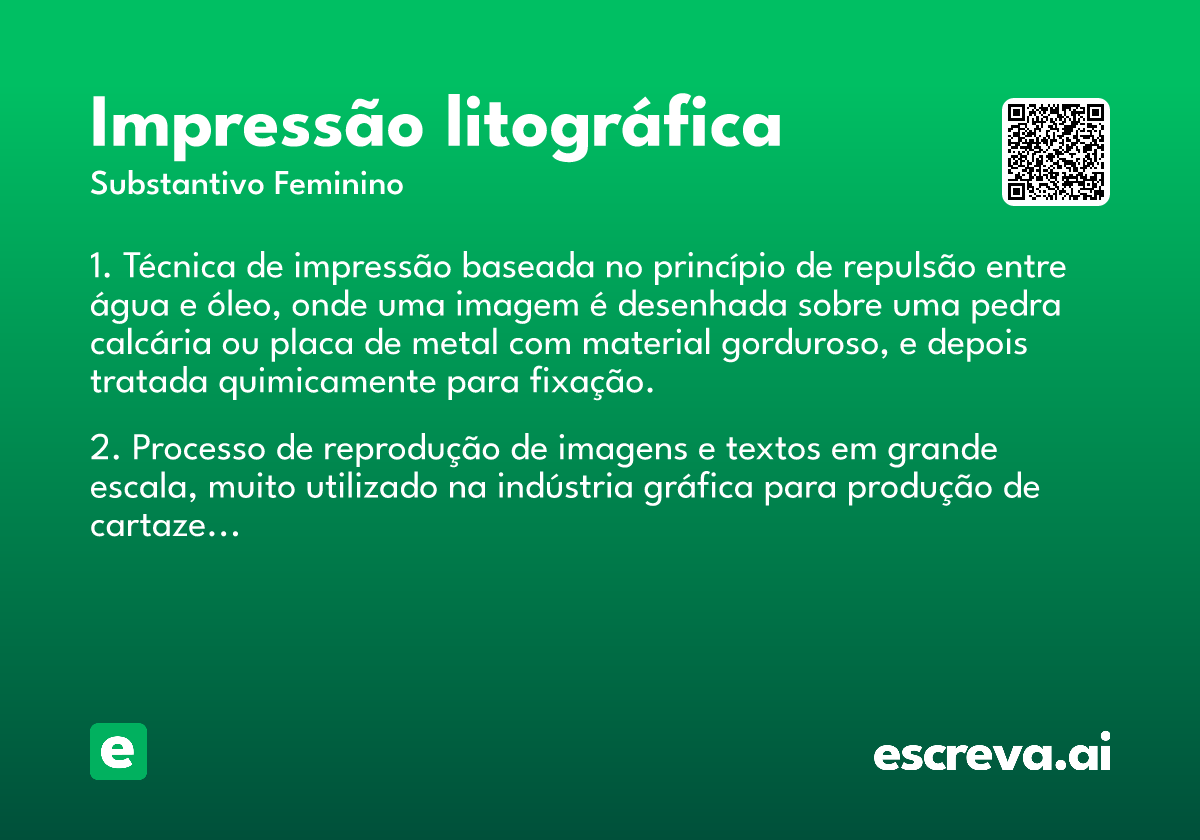 impressão litográfica