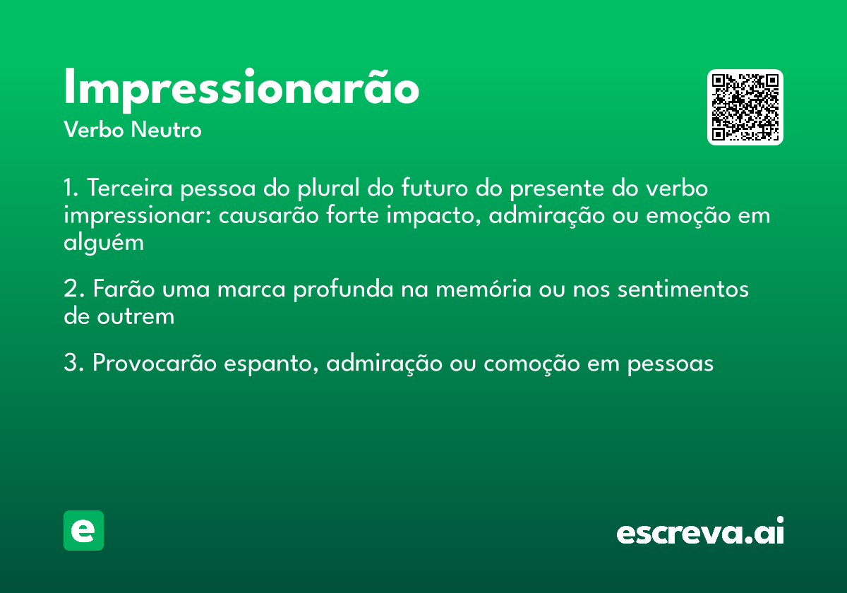 impressionarão