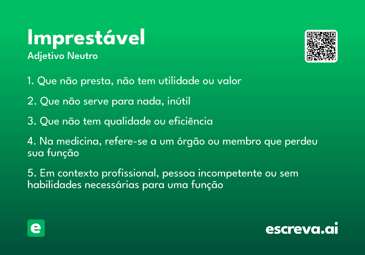imprestável