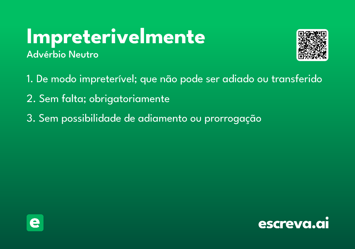 impreterivelmente
