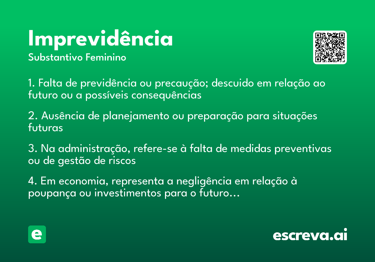 imprevidência