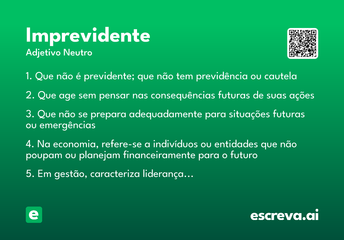 imprevidente