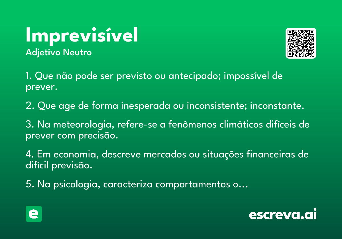 imprevisível
