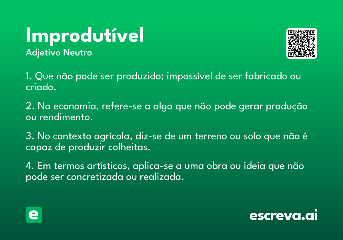 improdutível