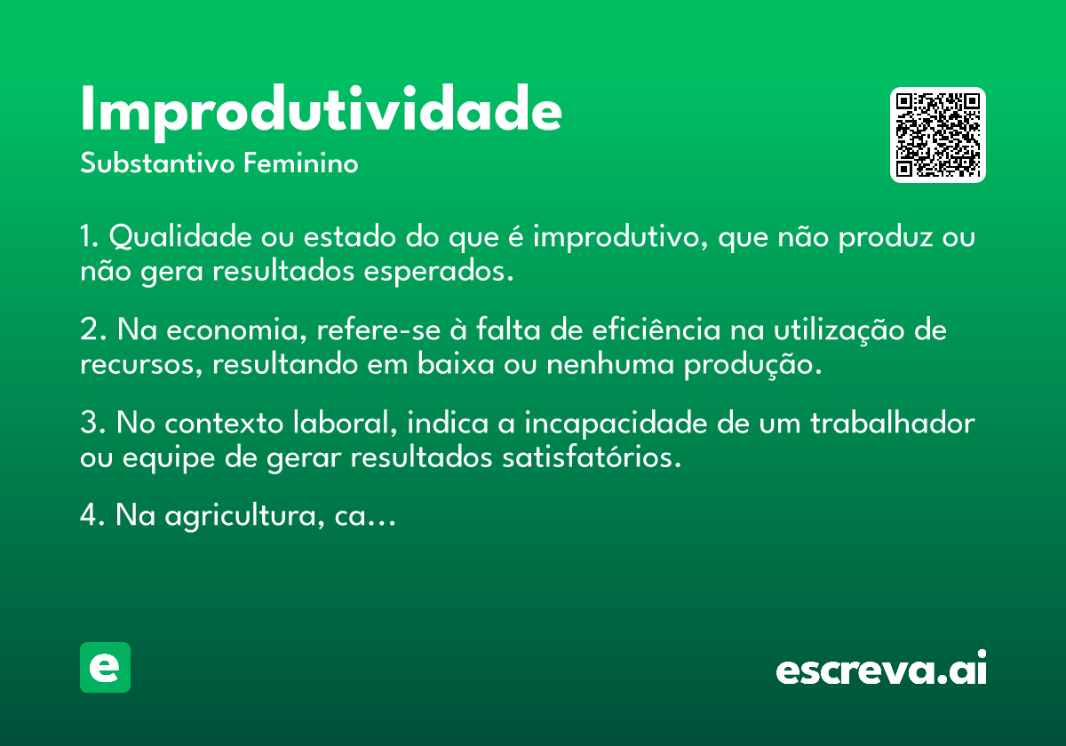improdutividade