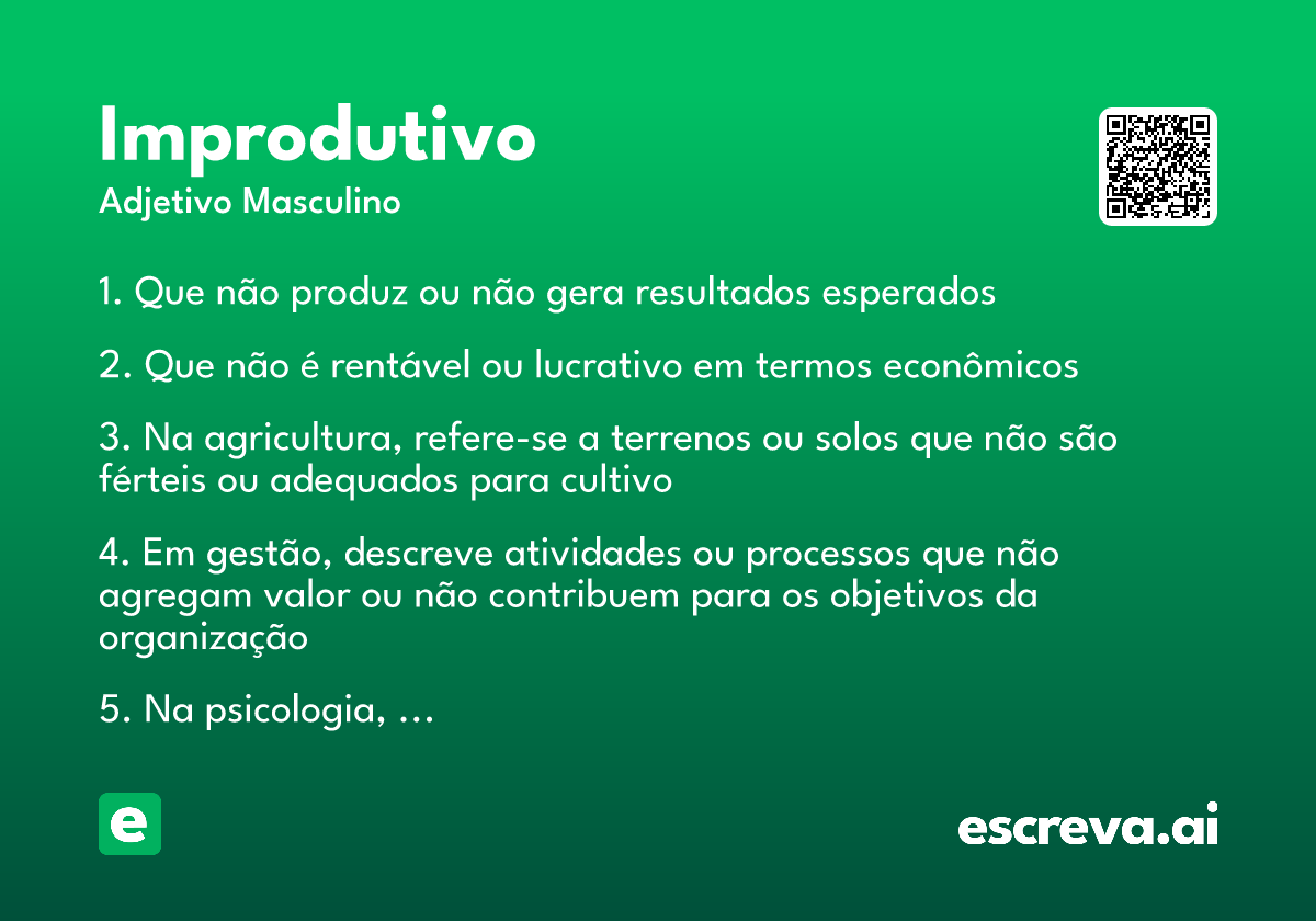 improdutivo