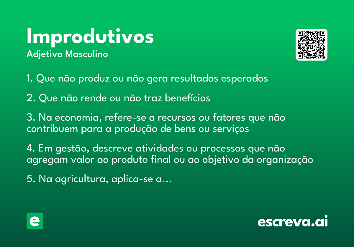 improdutivos