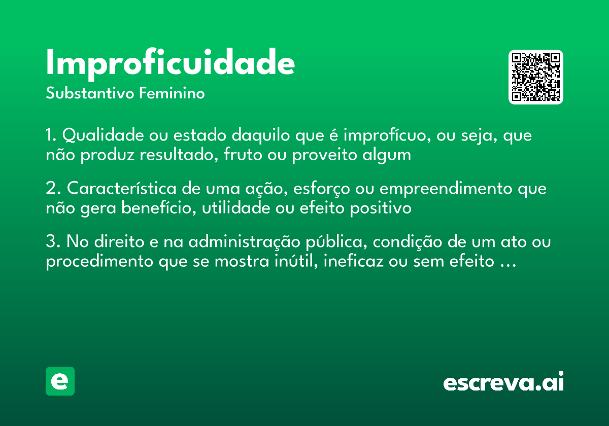 improficuidade