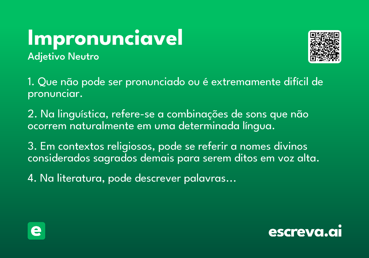 impronunciavel
