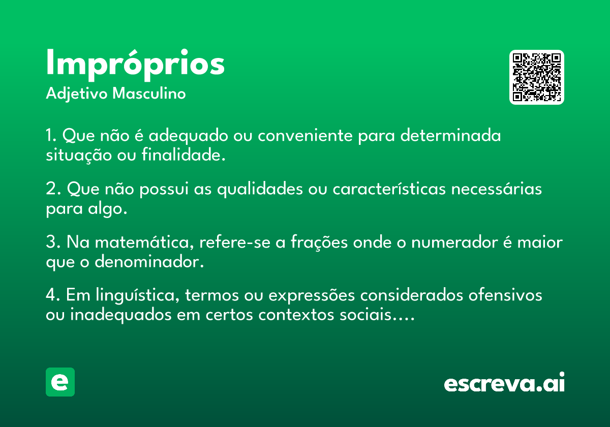 impróprios