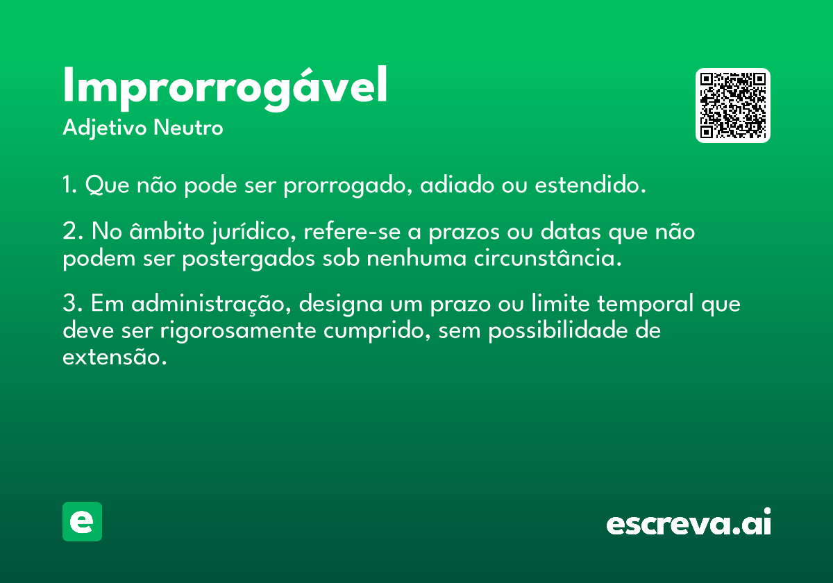 improrrogável