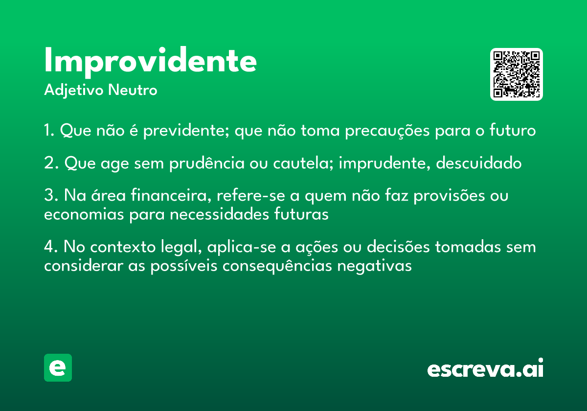 improvidente