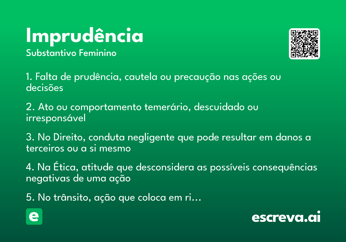 imprudência